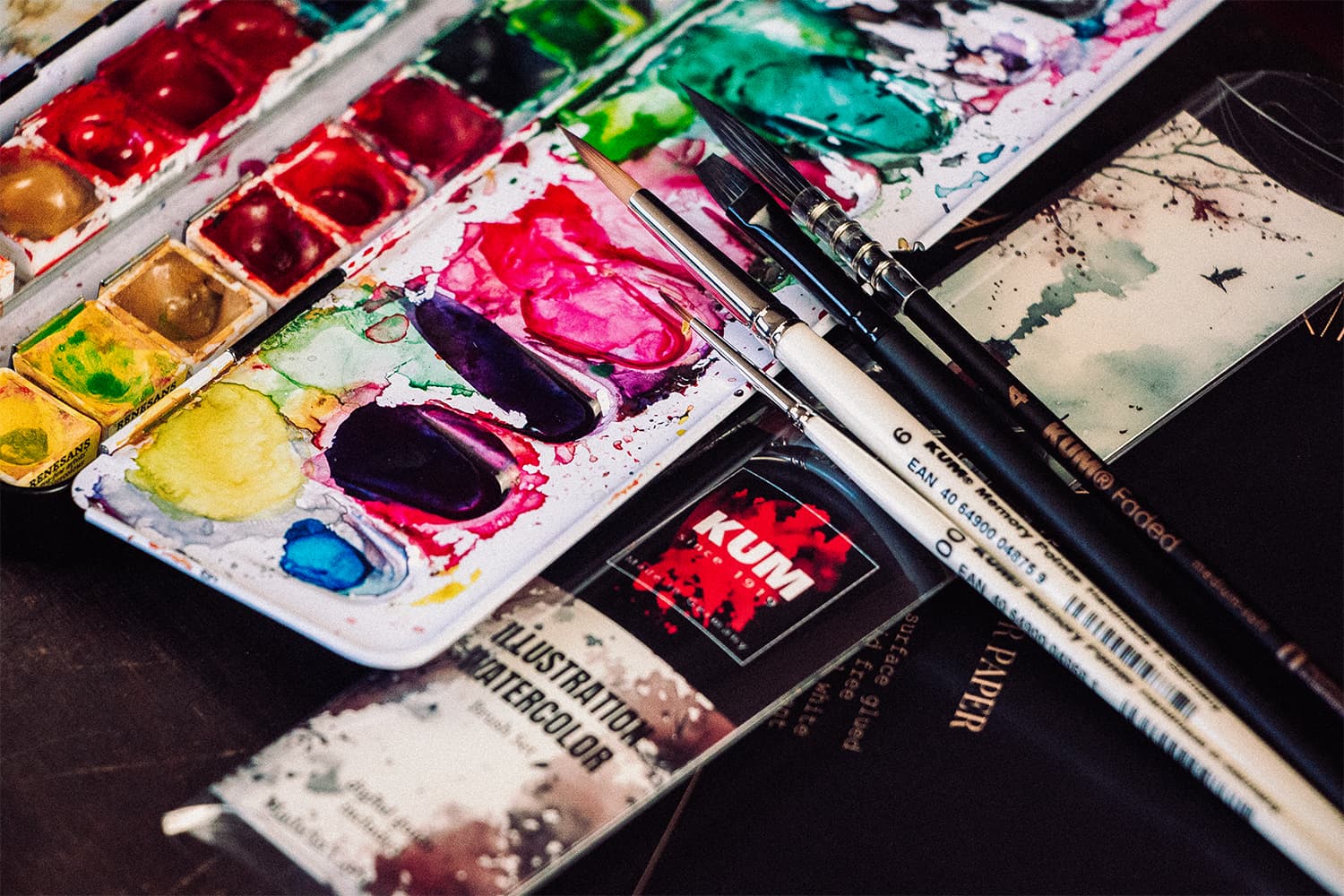 Illustration Watercolor Pinselset
