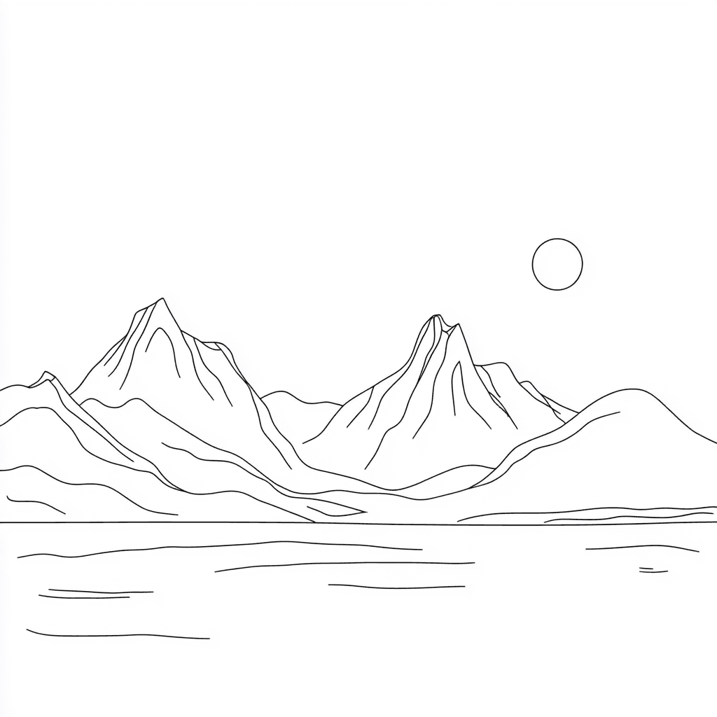 Vorlage: Landschaft, einfache Form