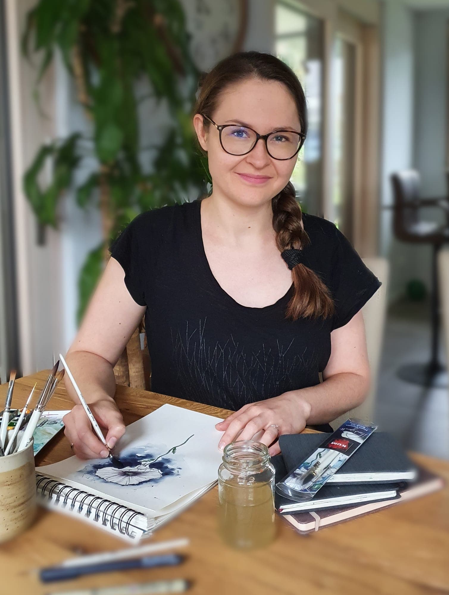 Anastasia beim Malen
