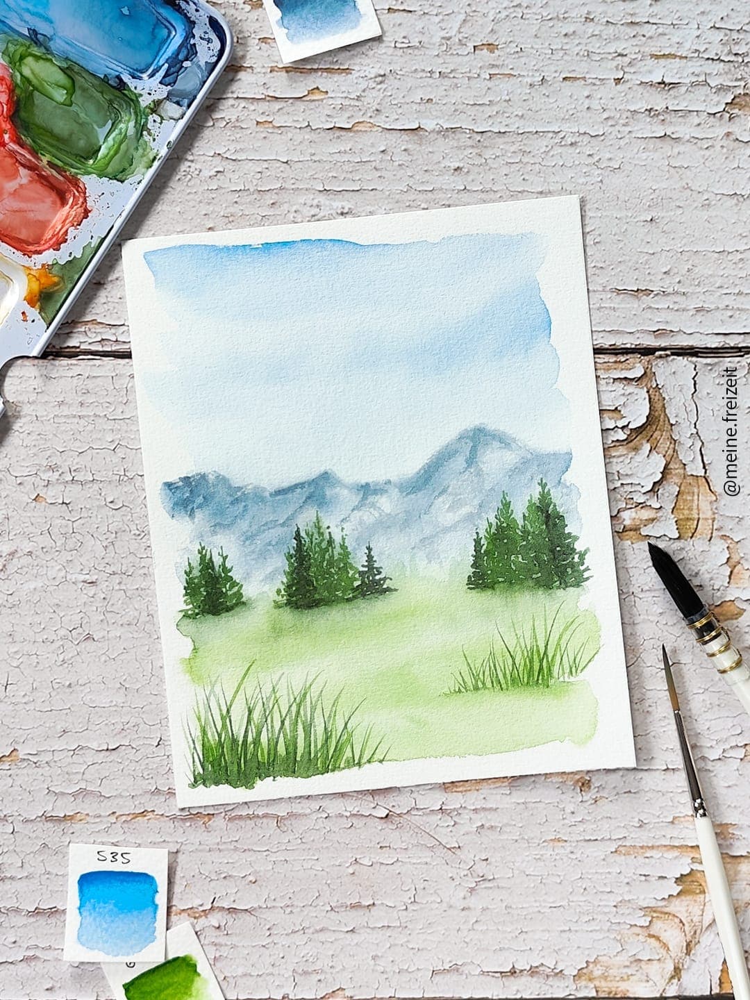 Berge, Aquarell
