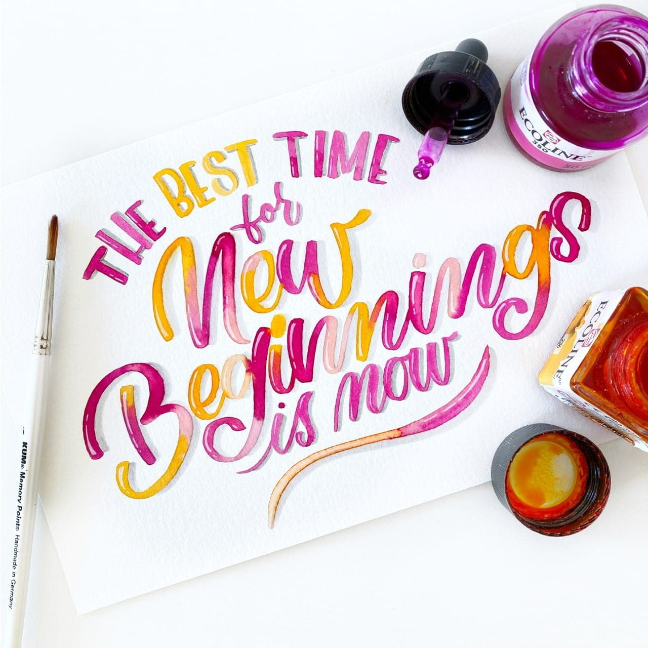 Aquarell-Lettering von Elisa