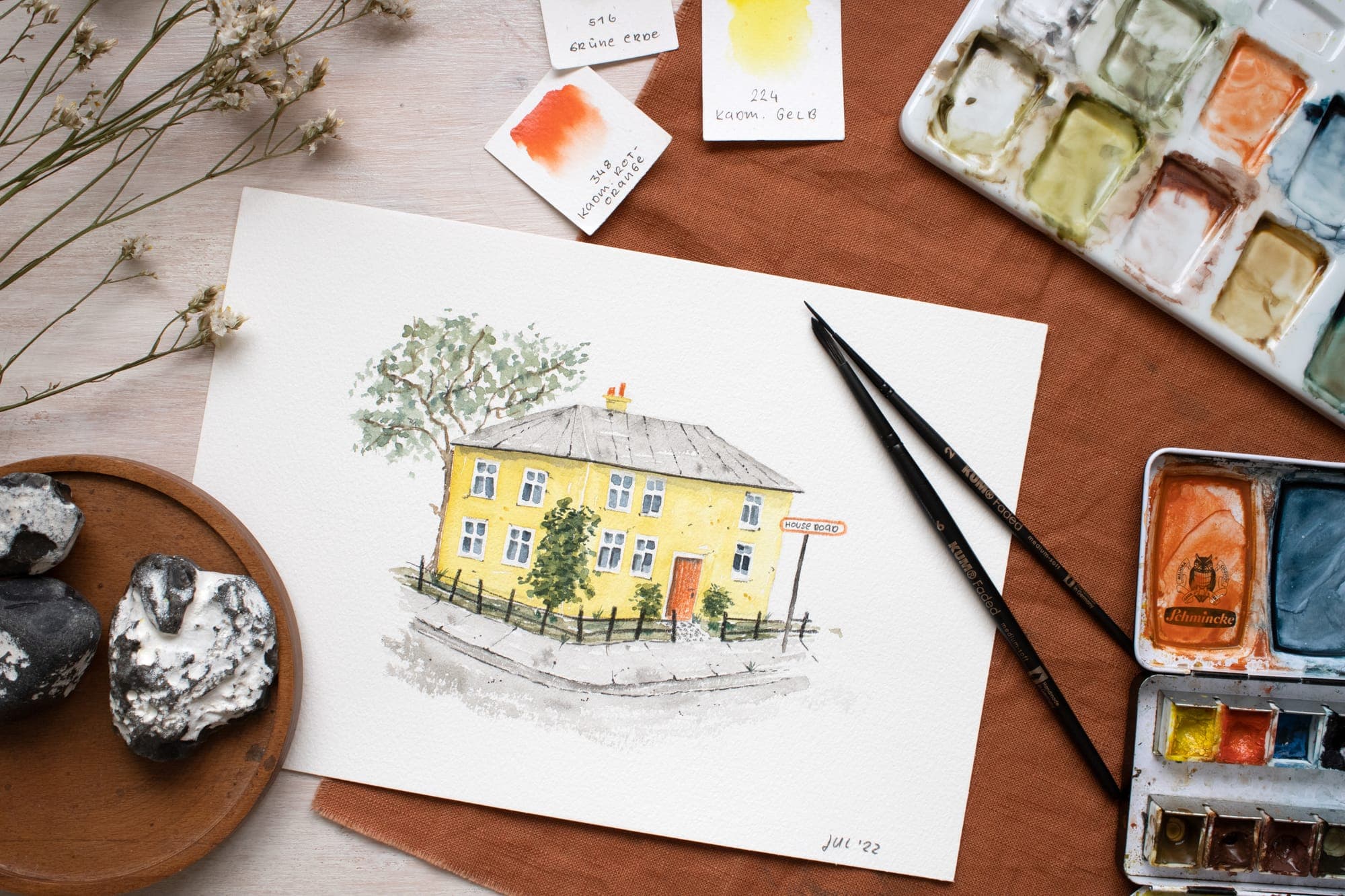 Urban-Watercolor-Illustration von Isabella