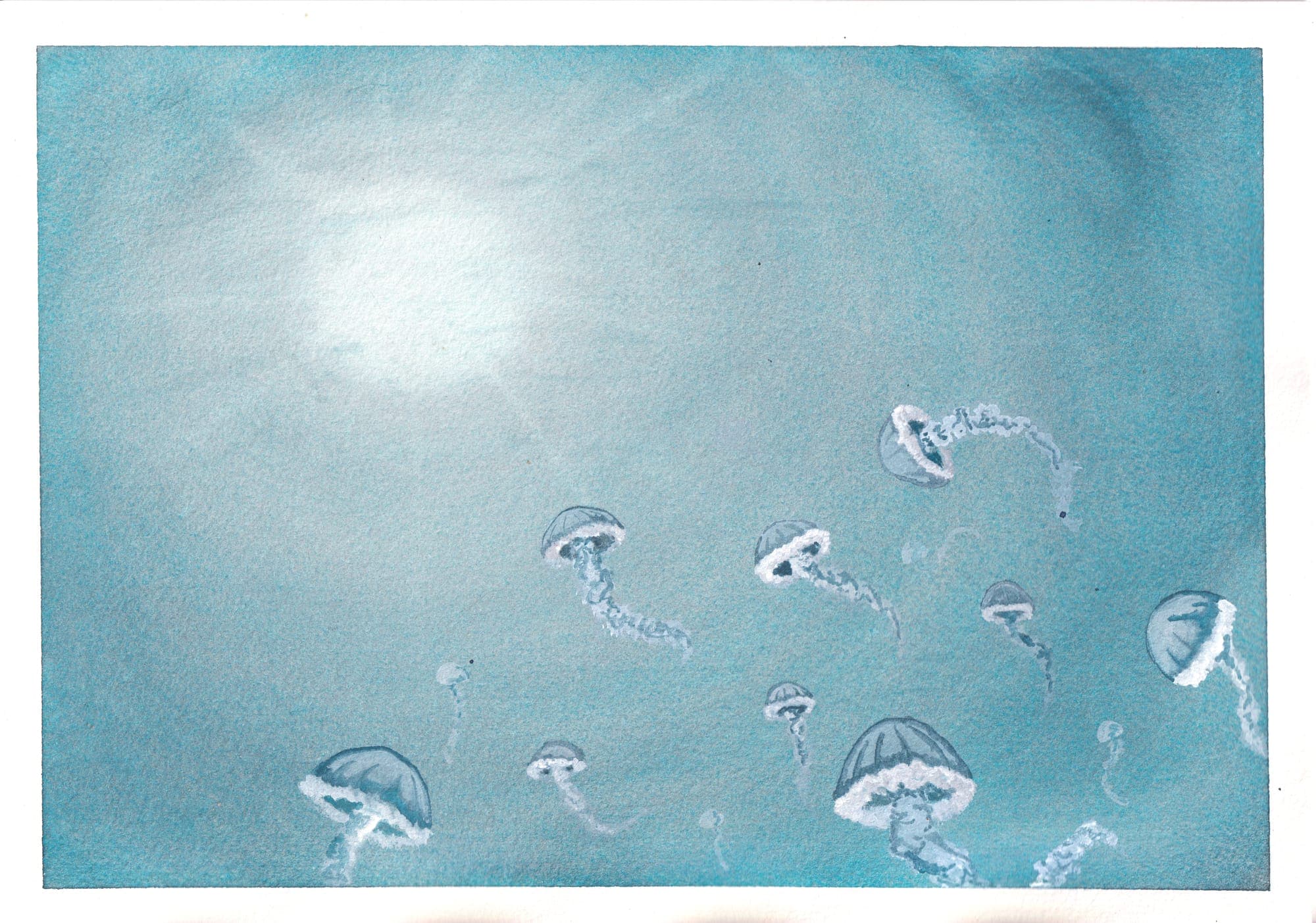Morgenlicht, Aquarell
