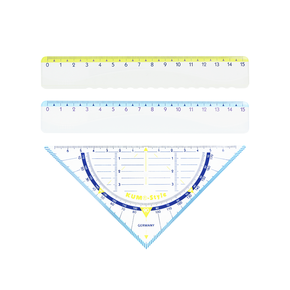 Net Ruler Drawing Tools by KUM – Rulers, Set Squares, Compasses | KUM