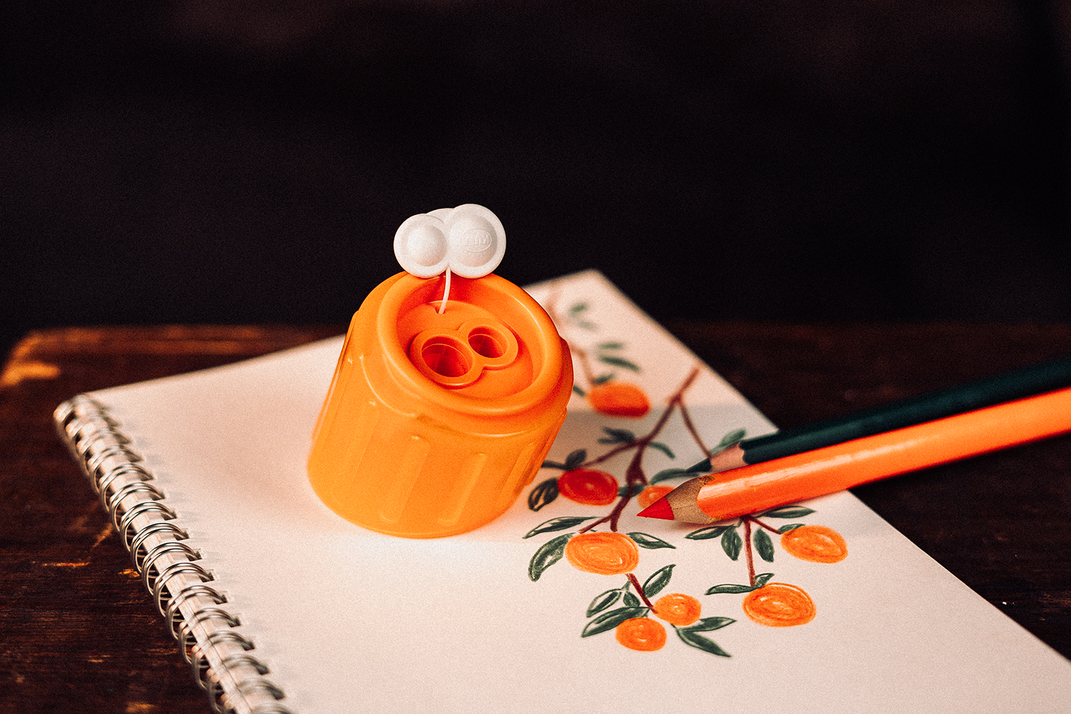 KUM Groove K2 Double Sharpener in Orange